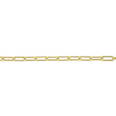 Stella Grace 18k Gold Over Silver Polished Paperclip Chain Bracelet