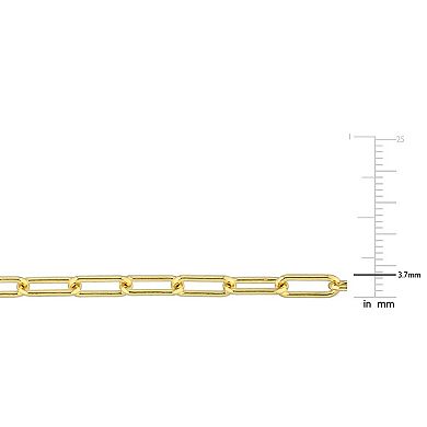 Stella Grace 18k Gold Over Silver Polished Paperclip Chain Bracelet