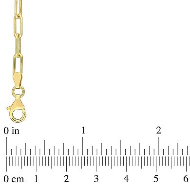 Stella Grace 18k Gold Over Silver Polished Paperclip Chain Bracelet