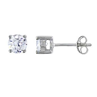 Stella Grace Sterling Silver Cubic Zirconia Solitaire Earrings