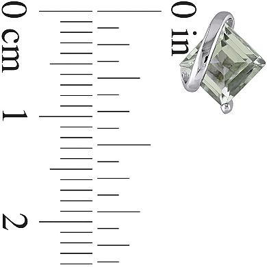 Stella Grace Sterling Silver Green Quartz Stud Earrings