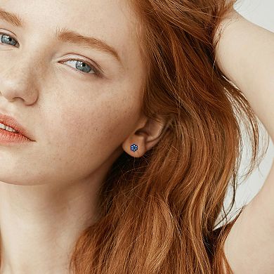 Stella Grace Sterling Silver Flower Stud Earrings