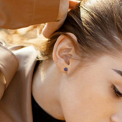 Stella Grace Sterling Silver Flower Stud Earrings