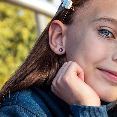 Stella Grace Sterling Silver Flower Stud Earrings