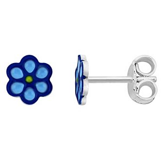 Stella Grace Sterling Silver Flower Stud Earrings