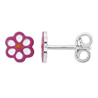 Stella Grace Sterling Silver Flower Stud Earrings