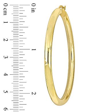 Stella Grace 18k Gold Over Silver Hoop Earrings