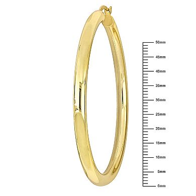 Stella Grace 18k Gold Over Silver Hoop Earrings