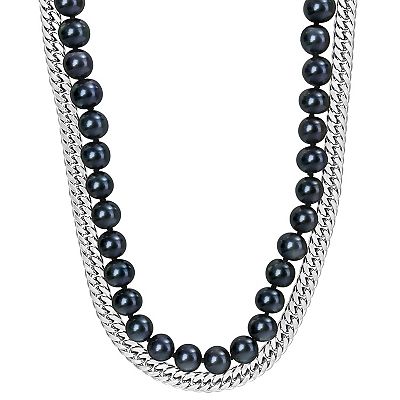 Kohls black pearl necklace outlet