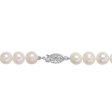 Stella Grace Sterling Silver Freshwater Cultured Pearl Strand Necklace