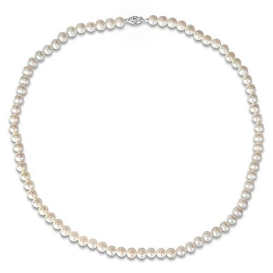 Stella Grace Sterling Silver Freshwater Cultured Pearl Strand Necklace