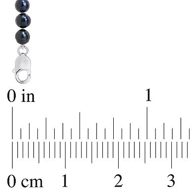 Stella Grace Men's Black Freshwater Cultured Pearl Strand Necklace