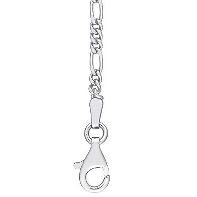Stella Grace Sterling Silver Figaro Chain Necklace