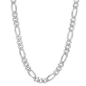 Stella Grace Sterling Silver Figaro Chain Necklace