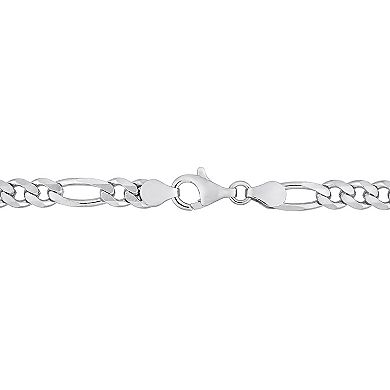 Stella Grace Sterling Silver Figaro Chain Necklace