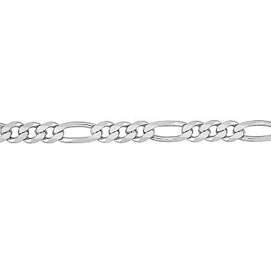 Stella Grace Sterling Silver Figaro Chain Necklace