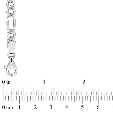 Stella Grace Sterling Silver Figaro Chain Necklace