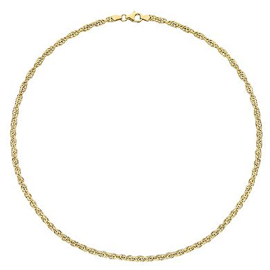 Stella Grace 18k Gold Over Silver Singapore Chain Necklace