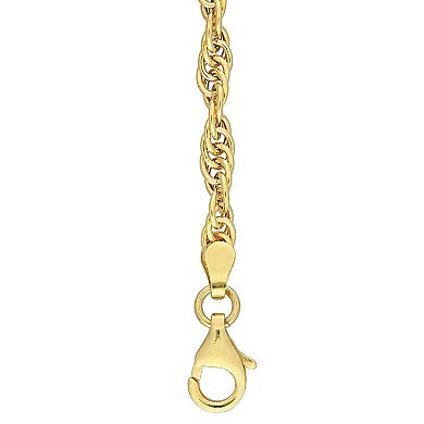 Stella Grace 18k Gold Over Silver Singapore Chain Necklace