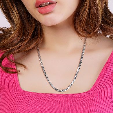 Stella Grace Sterling Silver Rope Chain Necklace