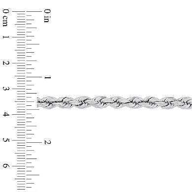 Stella Grace Sterling Silver Rope Chain Necklace