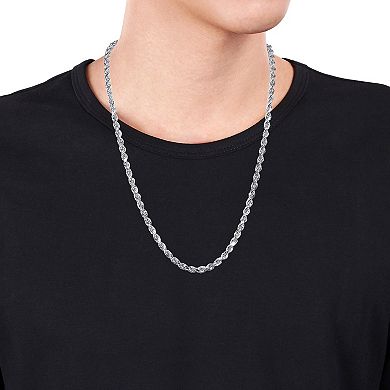 Stella Grace Sterling Silver Rope Chain Necklace