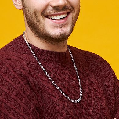 Stella Grace Sterling Silver Rope Chain Necklace