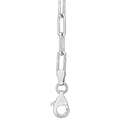 Stella Grace Sterling Silver Polished Paperclip Chain Necklace