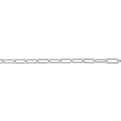 Stella Grace Sterling Silver Polished Paperclip Chain Necklace