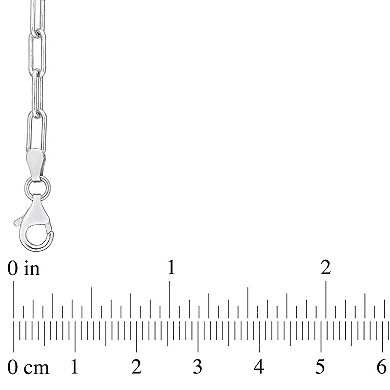 Stella Grace Sterling Silver Polished Paperclip Chain Necklace