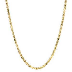 Jordan Blue 14k Gold Over Silver Rope Chain Necklace