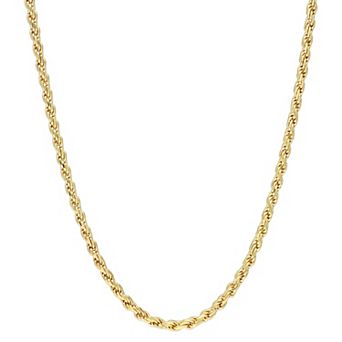 Stella Grace 18k Gold Over Silver Rope Chain Necklace