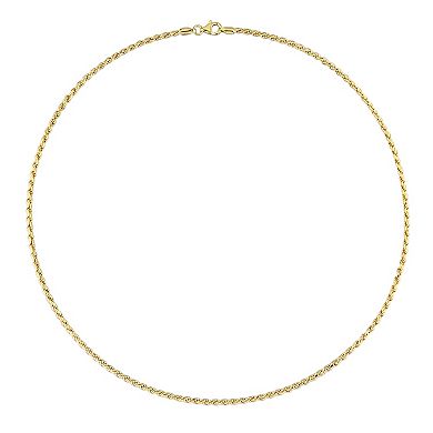 Stella Grace 18k Gold Over Silver Rope Chain Necklace