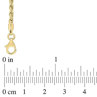 Stella Grace 18k Gold Over Silver Rope Chain Necklace