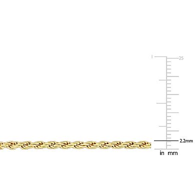 Stella Grace 18k Gold Over Silver Rope Chain Necklace