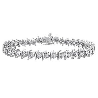 Stella Grace Sterling Silver 1/2 Carat T.W. Diamond Tennis Bracelet