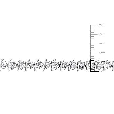 Stella Grace Sterling Silver 1/2 Carat T.W. Diamond Tennis Bracelet