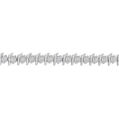 Stella Grace Sterling Silver 1/2 Carat T.W. Diamond Tennis Bracelet