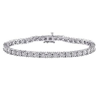 Stella Grace Sterling Silver 1/4 Carat T.W. Diamond Tennis Bracelet