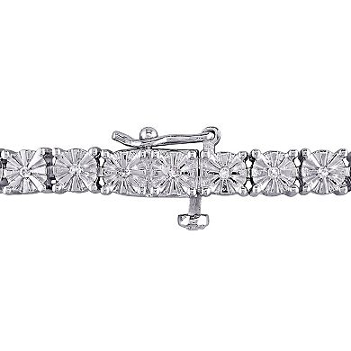 Stella Grace Sterling Silver 1/4 Carat T.W. Diamond Tennis Bracelet