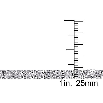 Stella Grace Sterling Silver 1/4 Carat T.W. Diamond Tennis Bracelet