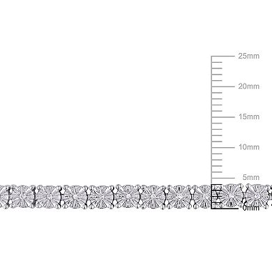 Stella Grace Sterling Silver 1/4 Carat T.W. Diamond Tennis Bracelet