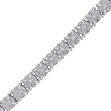 Stella Grace Sterling Silver 1/4 Carat T.W. Diamond Tennis Bracelet
