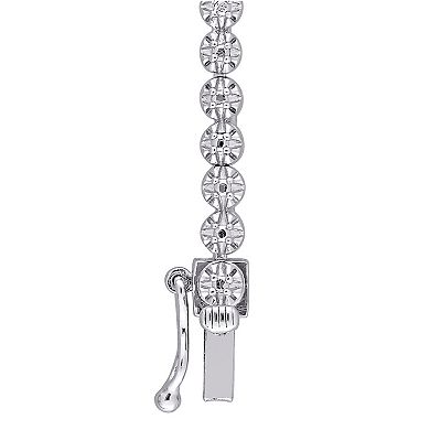 Stella Grace Sterling Silver 1 Carat T.W Diamond Tennis Bracelet