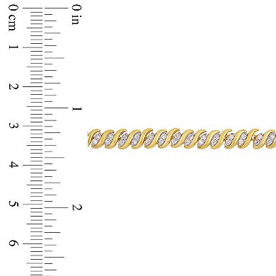 Stella Grace 18k Gold Over Silver 2 Carat T.W. Diamond S-Link Tennis Necklace