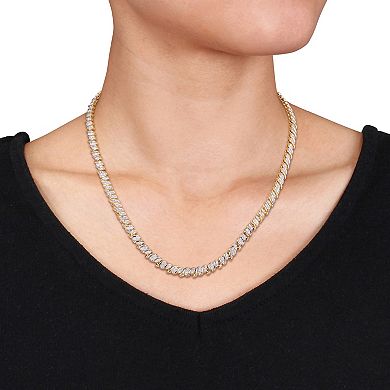 Stella Grace 18k Gold Over Silver 2 Carat T.W. Diamond S-Link Tennis Necklace