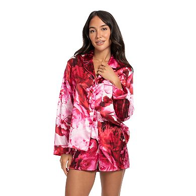 Women's Lilac+London 2-Piece Pajama Top & Pajama Shorts Set