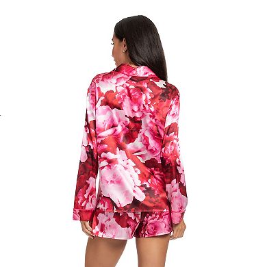 Women's Lilac+London 2-Piece Pajama Top & Pajama Shorts Set
