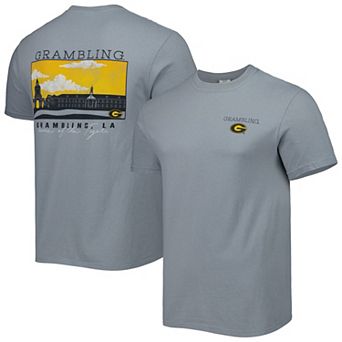 Men's Gray Grambling Tigers Campus Scenery Comfort Color T-Shirt