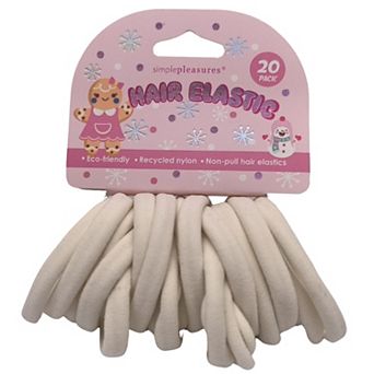 Simple Pleasures Non-Pull Elastic Hair Ties - 20-Pack